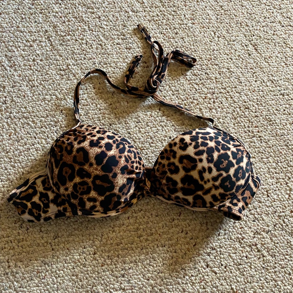 cheetah bikini top